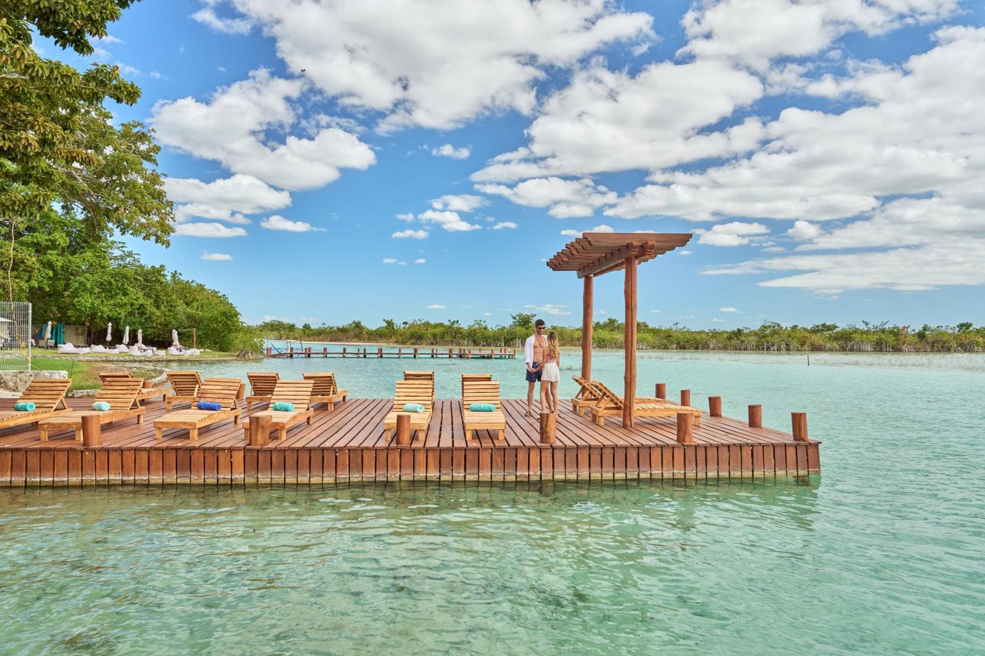 Cristalino Lagoon Front Hotel, Restaurant & Spa Bacalar Ngoại thất bức ảnh