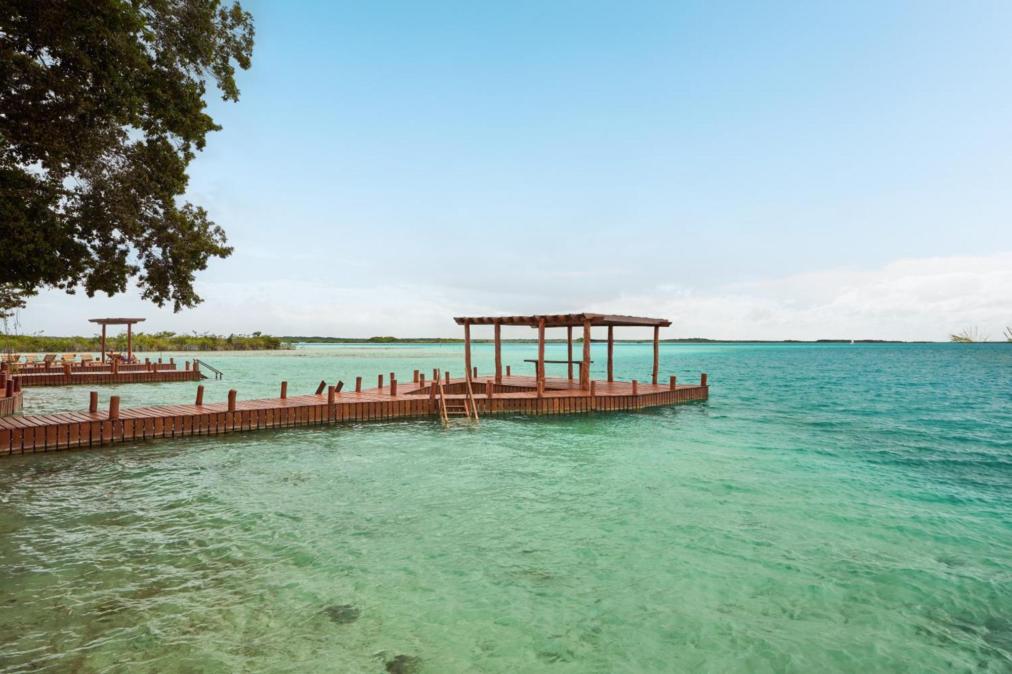Cristalino Lagoon Front Hotel, Restaurant & Spa Bacalar Ngoại thất bức ảnh